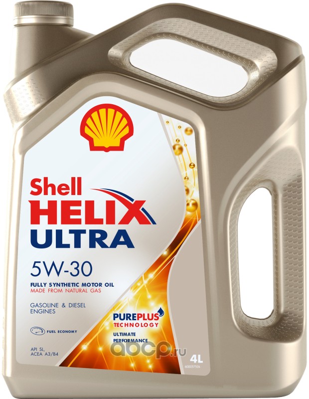 МАСЛО МОТОРНОЕ СИНТЕТИЧЕСКОЕ 5W-30 SHELL HELIX ULTRA 4л