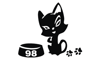 Наклейка Кошка на бензобак 98