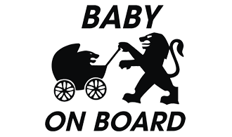 Наклейка Baby on board Пежо