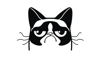 Наклейка Грустный сиамский кот