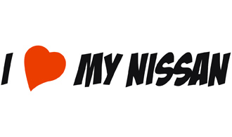 Наклейка I love my Nissan