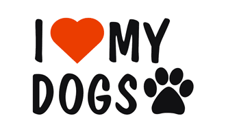 Наклейка I love my dogs