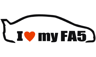 Наклейка I love my FA5